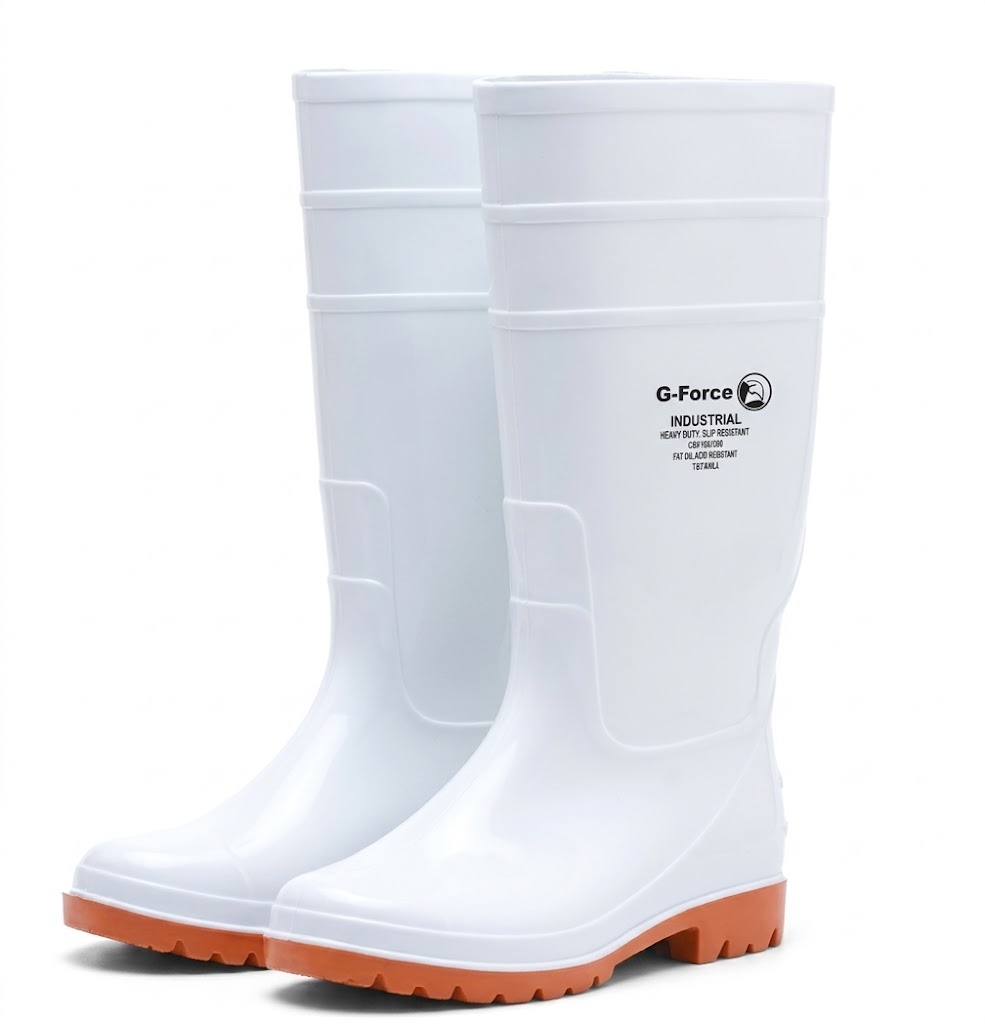 PVC / NITRILE GUMBOOTS - DROMEX KNEE LENGTH MIGHTY NITE GUM BOOT, SIZE 4-13