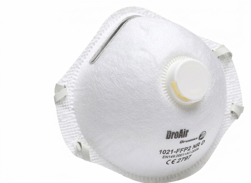 Dromex Moulded FFP2 Valved Disposable Face Mask 12/Box